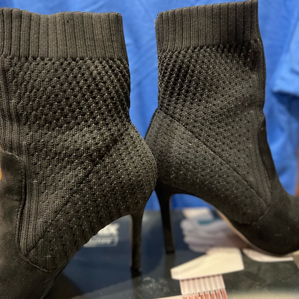 Bootie sock heels